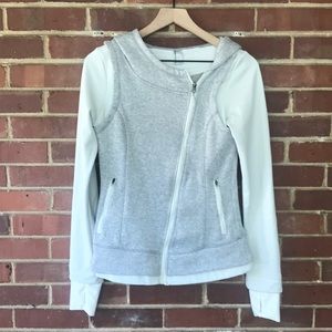 Mondetta asymmetrical hooded jacket